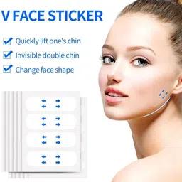 opulent mirage 40PCS/BOX Women Double Invisible Thin Face Stickers Neck Eye Tape Face Shaping Mask image 3