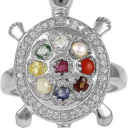 rgt Orginal Kachua Meru Ring With Lab Certfied Silver Silver Plated Ring-picture-17