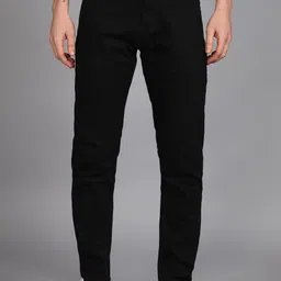 flying machine Men Slim Mid Rise Black Jeans image 1