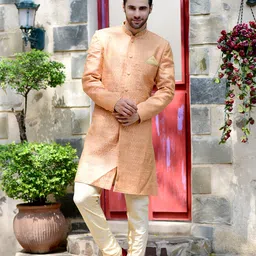 HOUSE OF DEYANN Woven Sherwani image 1