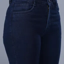 skyglory Women Regular High Rise Dark Blue Jeans image 4