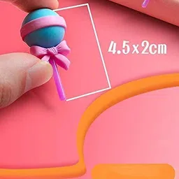 goodies outlet Imported Stuff Cutest Donuts, Ice Cream Cone, Ice Cream and Lolipop Erasers Set Non-Toxic Eraser image 3