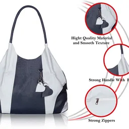 creeper Women Black, White Shoulder Bag - Extra Spacious image 4
