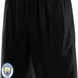 Solid Men Black Sports Shorts-image-0