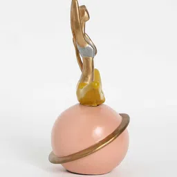 casacraft from pepperfry Multicolor Polyresin Cow Face Pose Yoga Lady image 5