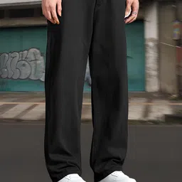 starvielle Men Relaxed Fit Mid Rise Black Jeans image 4