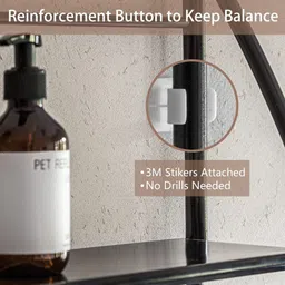 krishyam ® 3 Tier Over The Toilet Storage Rack Rust-Free & Sturdy Metal Toilet Rack Steel Wall Shelf image 3