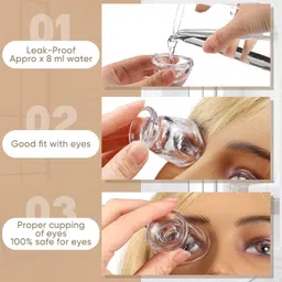 soulvinee Pack of 2 Glass Eye Wash Cup for Your Eyes Clean Soothing Relief from Allergens, Irritants image 3