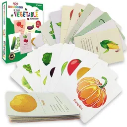 Flash Card Learning And Educational Toy For Kids Vegetables Set of 28 Cards-image-12