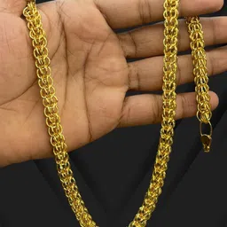 rkb sales 1gm gold plated High Quality Indian Polished chain “20” Inch for men Gold-plated Plated Alloy Chain-picture-26