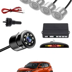 zplus Car Parking Sensors - Set of 4 with Reverse Parking Camera (Silver)-169 Safety of Passengers/Car One Alarm Kit-2208 Parking Sensor-picture-18