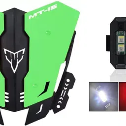 airsky 1 METAL VISOR GREEN AERODYNAMICALLY DESIGNED, USB FLASHING WARNING LIGHT Combo image 1