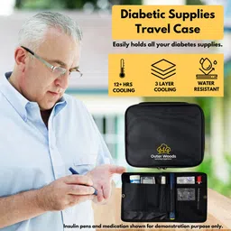 outer woods 12+ Hours Cooling Insulin Cooler Bag Plus Pack image 3