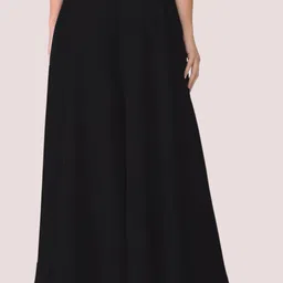 kvish Women Relaxed Black Georgette Trousers image 4