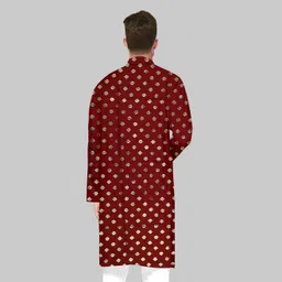 cellux Men Printed Cotton Blend Straight Kurta image 2
