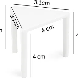 bakezy Plastic Pizza Saver Stand | Triangle Pizza Table Tripod Eco-Friendly, BPA-Free Material with smooth edges for safe handling Trivet image 2