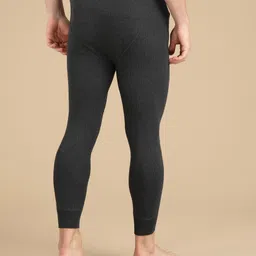 VAN HEUSEN Men Grey Solid Antibacterial Snug Fit Thermal Bottom Men Pyjama Thermal image 4