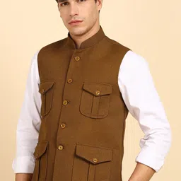 heevis Solid Men Waistcoat image 3