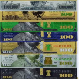 eforest Rare 100 To 1 Million Dollar 10 Different Silver and Gold Plated Notes Modern Coin Collection-picture-28