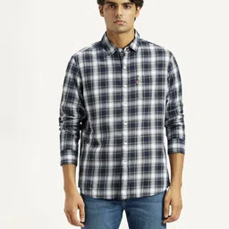 levi's Men Slim Fit Checkered Spread Collar Casual Shirt-picture-15
