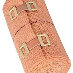 crown pharma Crepe bandage, sports wrist wrap straps, knee bandages, Elastic Compression Bandage Wrap with bandage clip Crepe Bandage image 2
