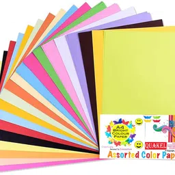 quakel (QKL-3) Multicolour A4 Size Sheet, (100 Piece) 10 Sheets Each Colour (Pack-1) Unruled A4 80 gsm A4 paper-picture-26