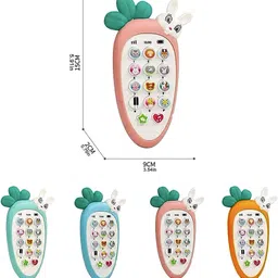 prakee Carrot Shape Baby Musical Mobile Phone Toy with Lights & Animal Sounds image 2