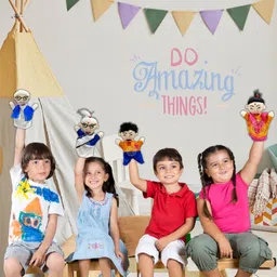ritu shubhman's creation Storytelling Family Hand Puppets For Kids - Size 25 cm Hand Puppets image 5
