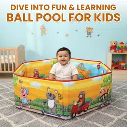 kv creation Ball Pool with 50 Colour-Full Balls Kids Play Tent House for 6M+ Girls and Boys image 4