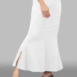SHAYONAM FASHION FK White Fishskurat M Lycra Blend Petticoat image 1
