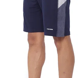 tom burg Pack of 2 Color Block Men Dark Grey, Dark Blue Basic Shorts image 3