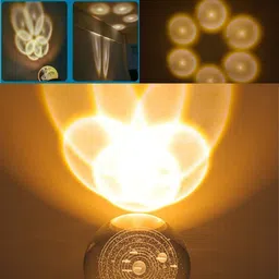 crecklos 3D dolphine heart Crystal Ball Night Light,2.4 inch Glass Ball Night Lamp Table Lamp image 3
