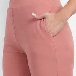 next one Women Flared Pink Polyester Trousers image 4