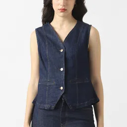 van heusen Solid Women Waistcoat-picture-22