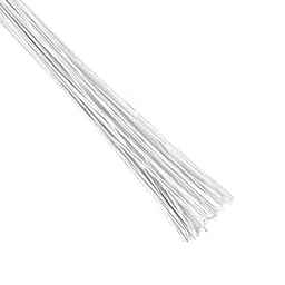 om kraft Imported White Floral Wire 24 Gauge, 12 inch Long Pack of 100 Wires for Sugar Craft, Cake Decorations, Floral Arrangements Flower Making and Baking Tools image 3