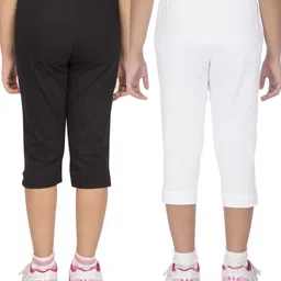 ocean race Fashion Women White, Black Capri image 3