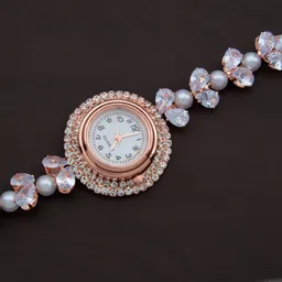 gc premium jewellery Rose Gold Analog Watch - For Women Stylish Rosegold Loose Analog Bracelet Watch For Girls And Women image 4