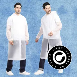 joyful Solid Men Rain Poncho image 3