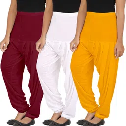 colorfly Viscose Rayon Solid Patiala image 2