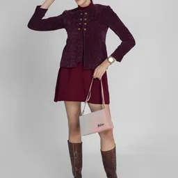 lure urban Polyester Solid Coat For Women image 4