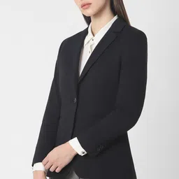 van heusen Women Solid Single Breasted Formal Blazer image 4