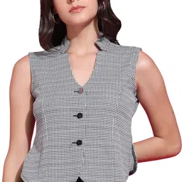 Striped Women Waistcoat-image-33