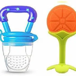 little whiskey Baby 2 pack Combo of One Silicone Baby fruit Feeder and One Silicone Baby teether, BPA Free Teether and Feeder ( Soother-picture-21