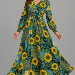 manifest exclusive Printed Georgette Stitched Anarkali Gown-picture-12