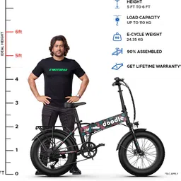 emotorad Pro Fat-Tire Foldable Electric Mountain Bike – 250W 29 inches Single Speed Lithium-ion (Li-ion) Electric Cycle image 5