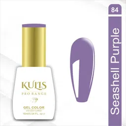 kulis UV Gel Nail Polish 16ml Brush Cap Bottle | Pro Range UV Lamp Cured Gel Color K84 Color: Seashell Purple-picture-13