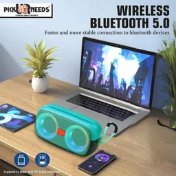 WOOS Bluetooth 5.2 Speaker 10W TWS Dual 5W Drivers RGB Lights FM Radio Portable Sound 10 W Bluetooth Speaker image 3