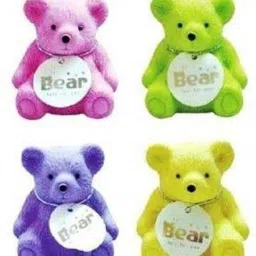 white popcorn Teddy Bear Erasers and Sharpner (PACK OF 4) Non-Toxic Eraser-picture-16