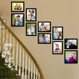 art street Alison Set Of 10 Black Solid Wood Collage<br />Photo Frames image 1