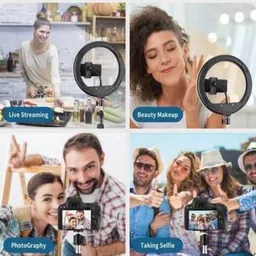 MOTOFLY 10“ Ring light with 3 color modes with 7 ft tripod making you tube video Tripod, Tripod Kit, Monopod Kit, Tripod Ball Head image 3